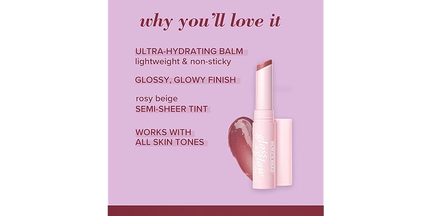 Burt's Bees Gloss & Glow Glossy Balm - Eat, Drink & Be Cherry