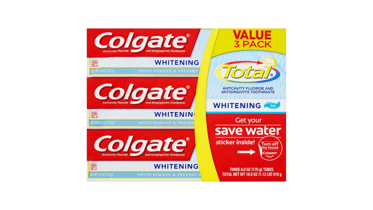 COLGATE TOTAL PLUS WHITNG GEL T/P 3.3OZ