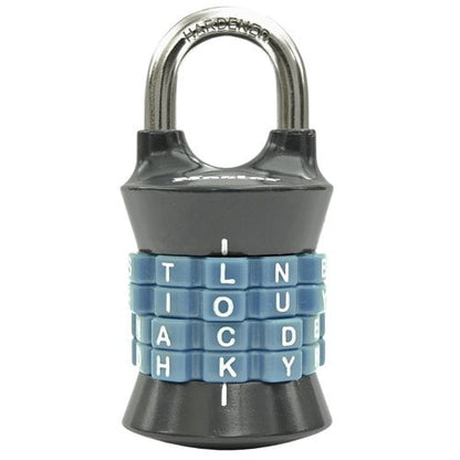 Master Lock Padlock 1535DWD Set Your Own WORD Combination Padlock; Assorted Colors