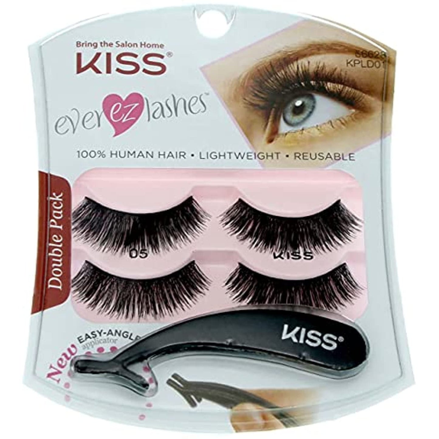 KISS Ever Ez Lashes with Applicator - 02 Natural, 2 count