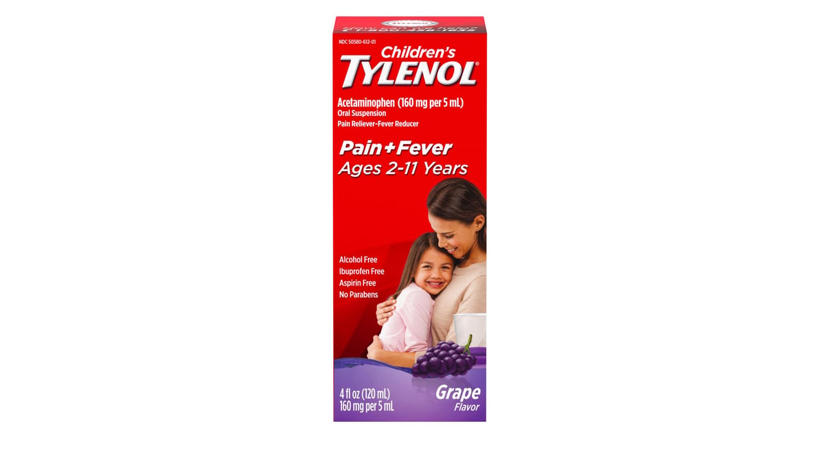 TYLENOL CHILD SUSPENSION GRAPE LIQ 120ML