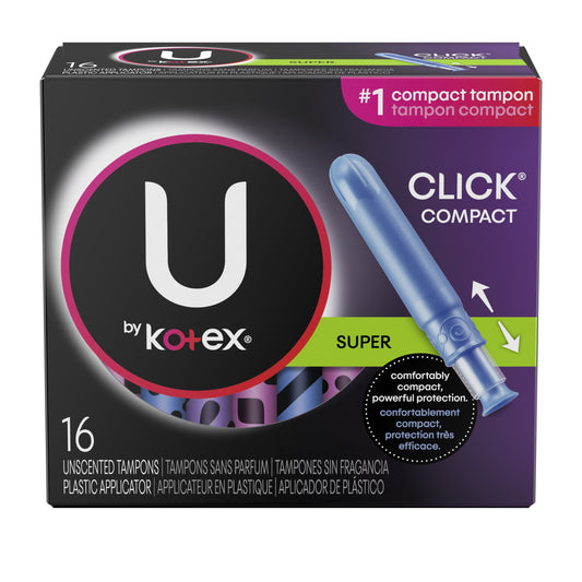 U BY KOTEX CLICK SUPER PLS COMPCT TMP 16