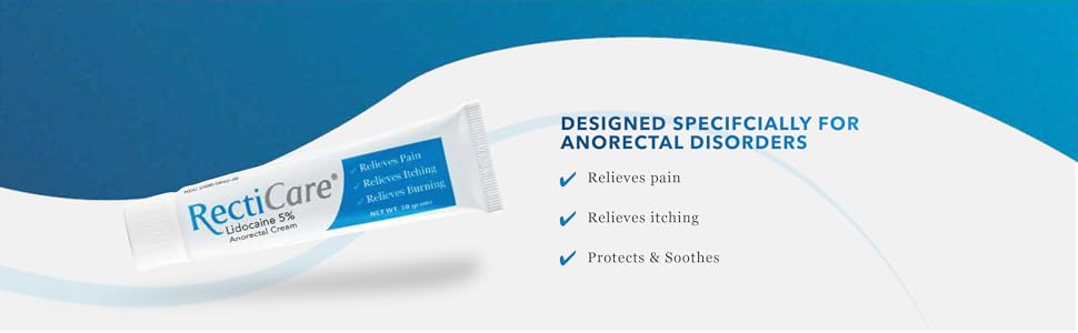 RECTICARE LIDOCNE 5% ANORECTAL CREAM 15G
