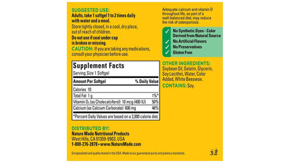 NB CALCIUM/VIT D GC600MG-500U 100