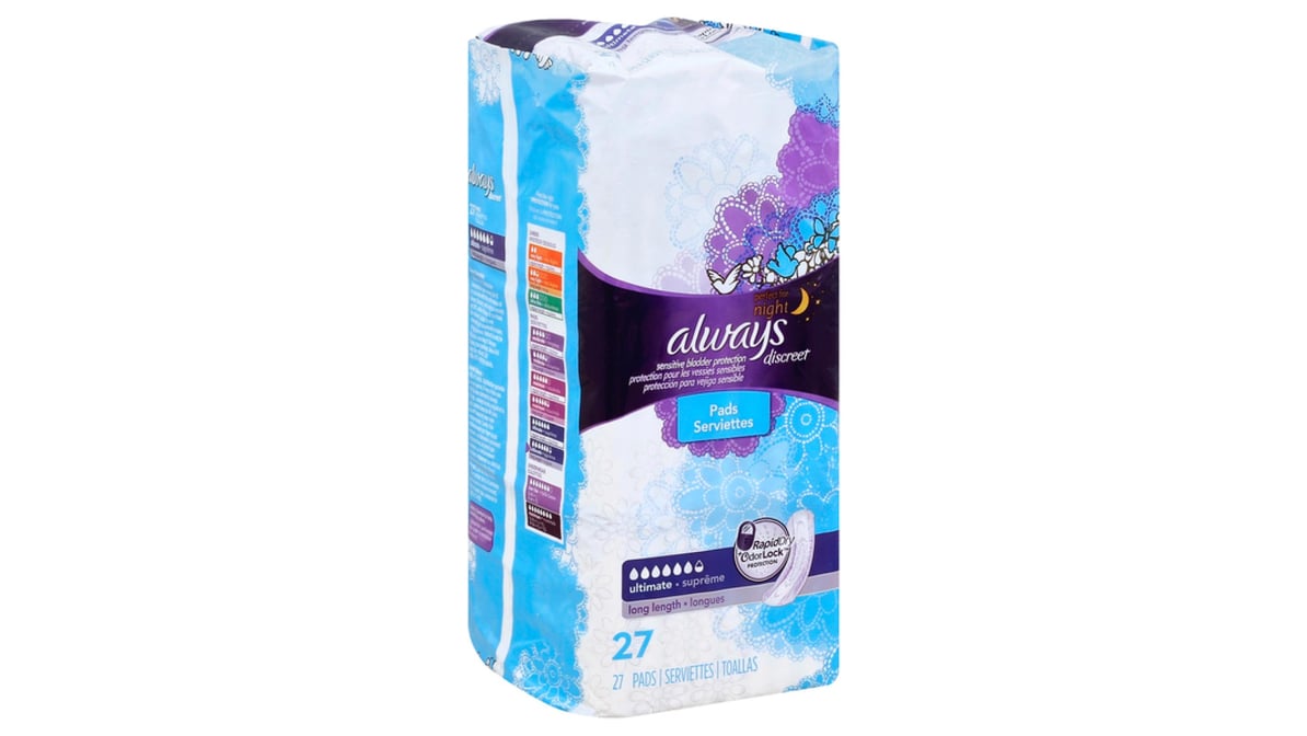 ALWAYS DISCREET BLD LK LT LNG PAD 111CT