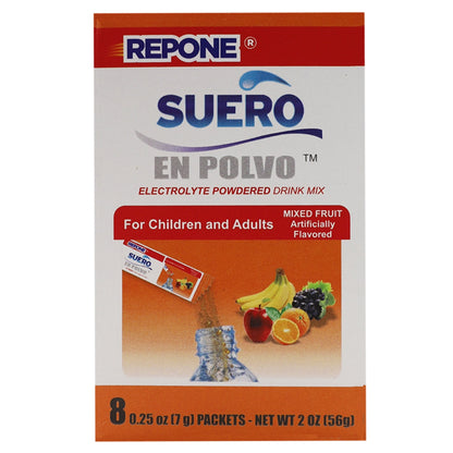 REPONE Suero Electrolyte Powder Solution - Fruit Flavor, 8 Count
