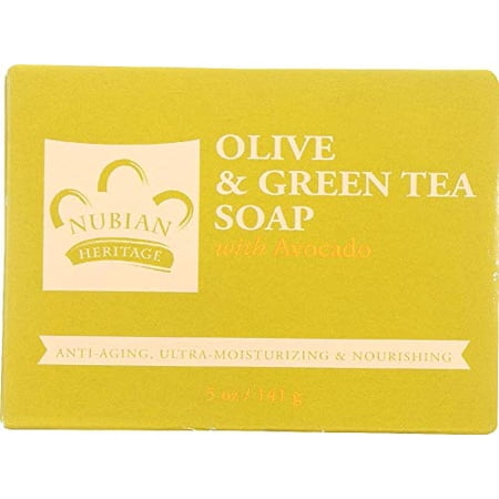 NUBIAN HERITAGE BAR SOAP,OLIVE & GRN TEA