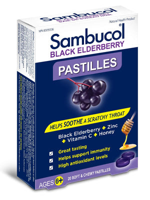 SAMBUCOL BLACK ELDERBERRY PASTILLES 20CT