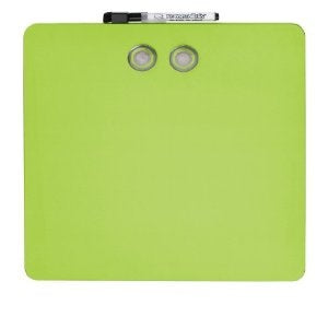 Quartet Tin Square Magnetic Whiteboards, 11.5-Inch x 11.5-Inch, Assorted Colors, 6 Pk