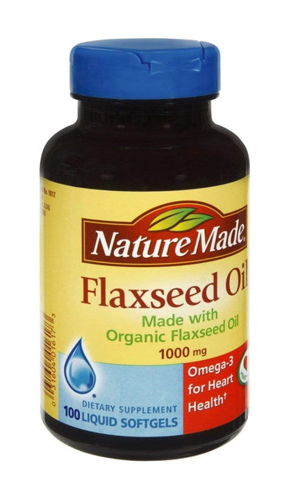 FLAXSEED OIL 1000MG GCP 100CT NAT MADE