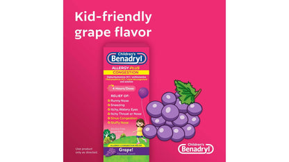 BENADRYL CHILD ALLERGY GRAPE CHWTAB 20CT