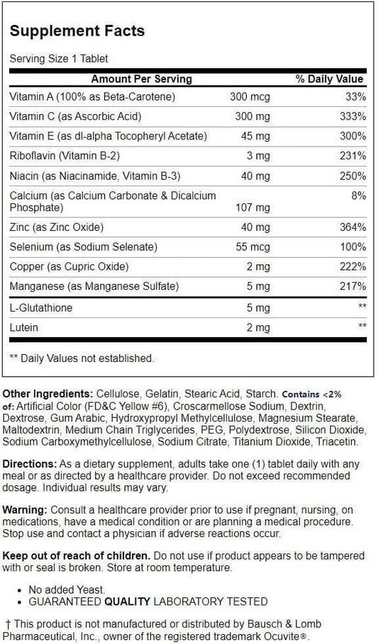 HEALTHY EYES SPRVSN 2 CHW TAB 60CT 21ST