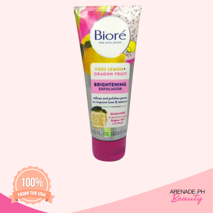 Biore Exfoliating Scrub Yuzu Lemon + Dragon Fruit 3.5oz