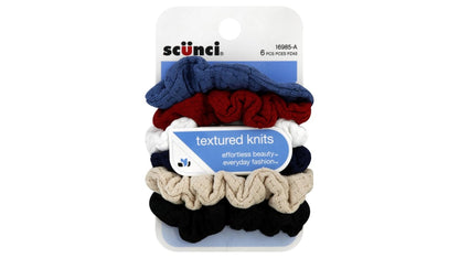 Scünci Effortless Beauty Woven Twisters Neon, 6 CT