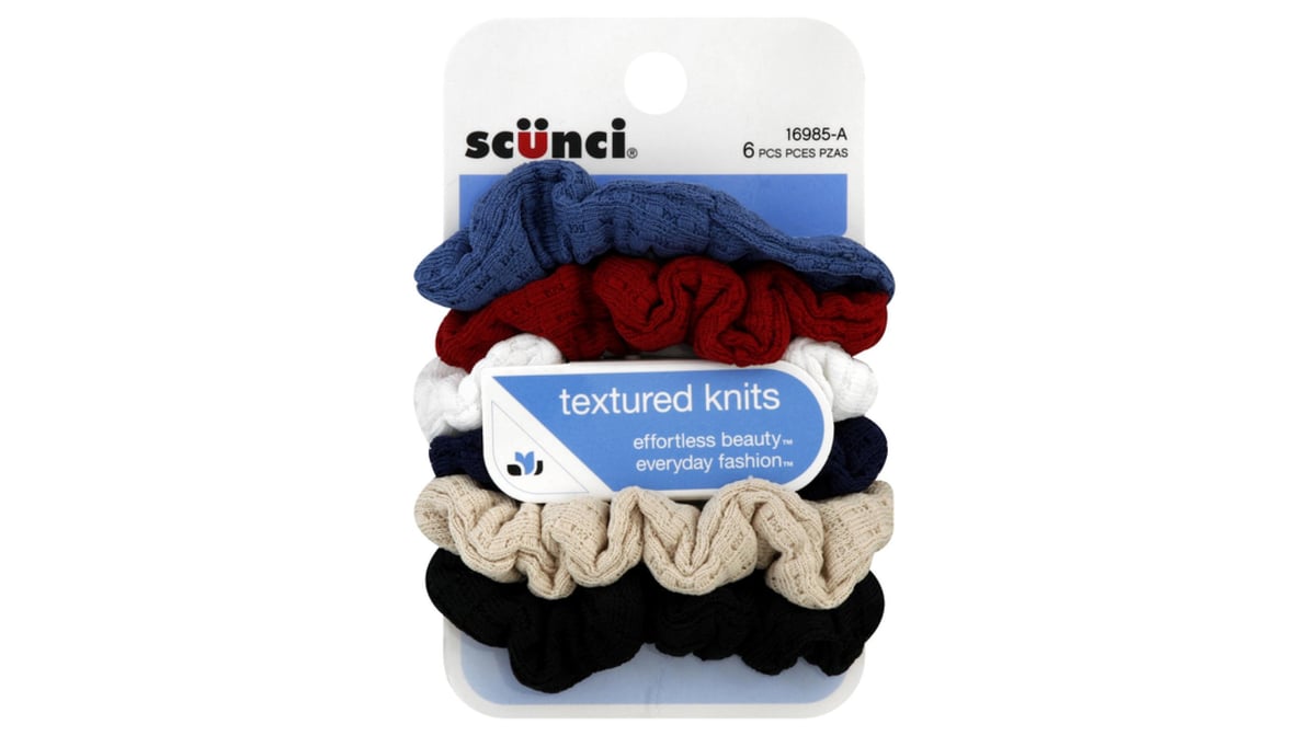 Scünci Effortless Beauty Waffle Ruffle Twister, 6 CT