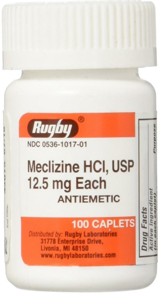 MECLIZINE HCL 25 MG CHW 1000 RUGBY