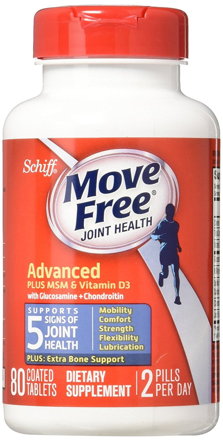MOVE FREE ADVANCED W/MSM VIT D TAB 80CT