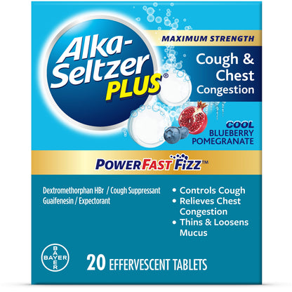 ALKA-SELTZER PLUS PWRFST CLD&CH TAB 20CT