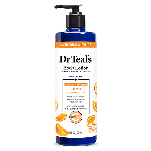 Dr Teals Body Lotion Glow & Radiance Citrus & Vit C 18oz