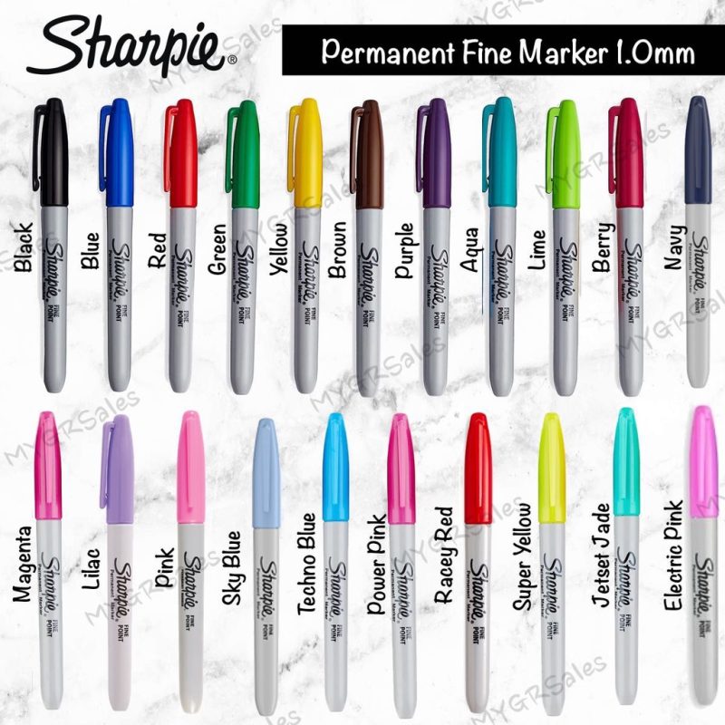 Sharpie Permanent Marker, Fine, Black, 2 Count