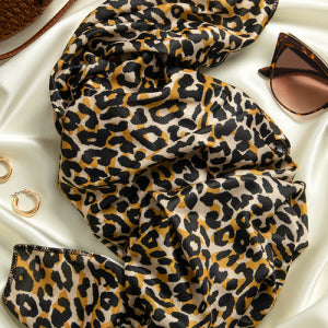 KISS Colors & Care Satin Wrap Scarf - Leopard