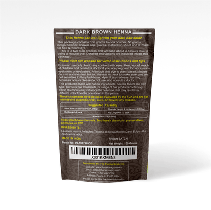 OKAY HENNA COLOR DARK BROWN 2OZ
