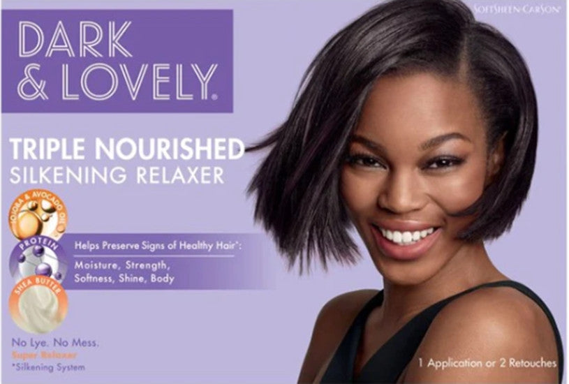 Dark & Lovely Triple Nourished Silkening Relaxer Kit Super