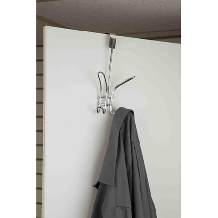 Home Basics Over the Door Double Hook - Chrome