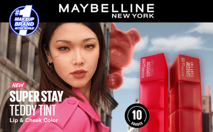 MAYBELLINE New York Super Stay Teddy Tint Liquid Lip Tint, Petalcore, 0.17 oz