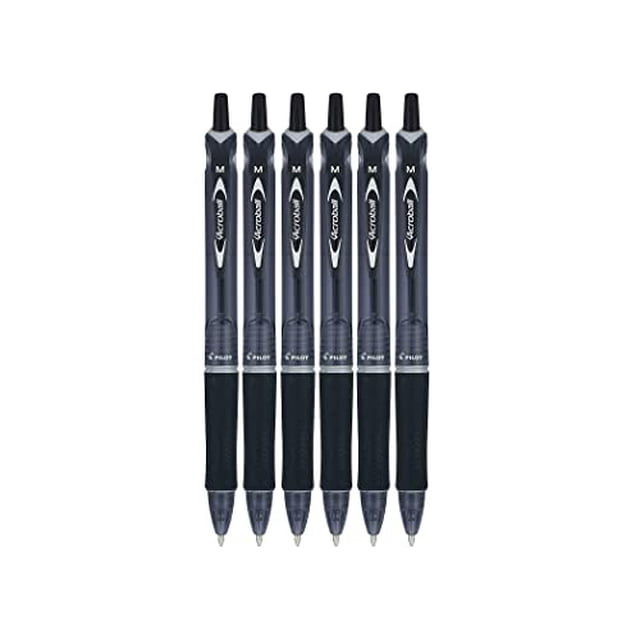 Pilot EasyTouch Retractable Ball Point Pens, Medium Point (1.0mm), Black, 2 Count