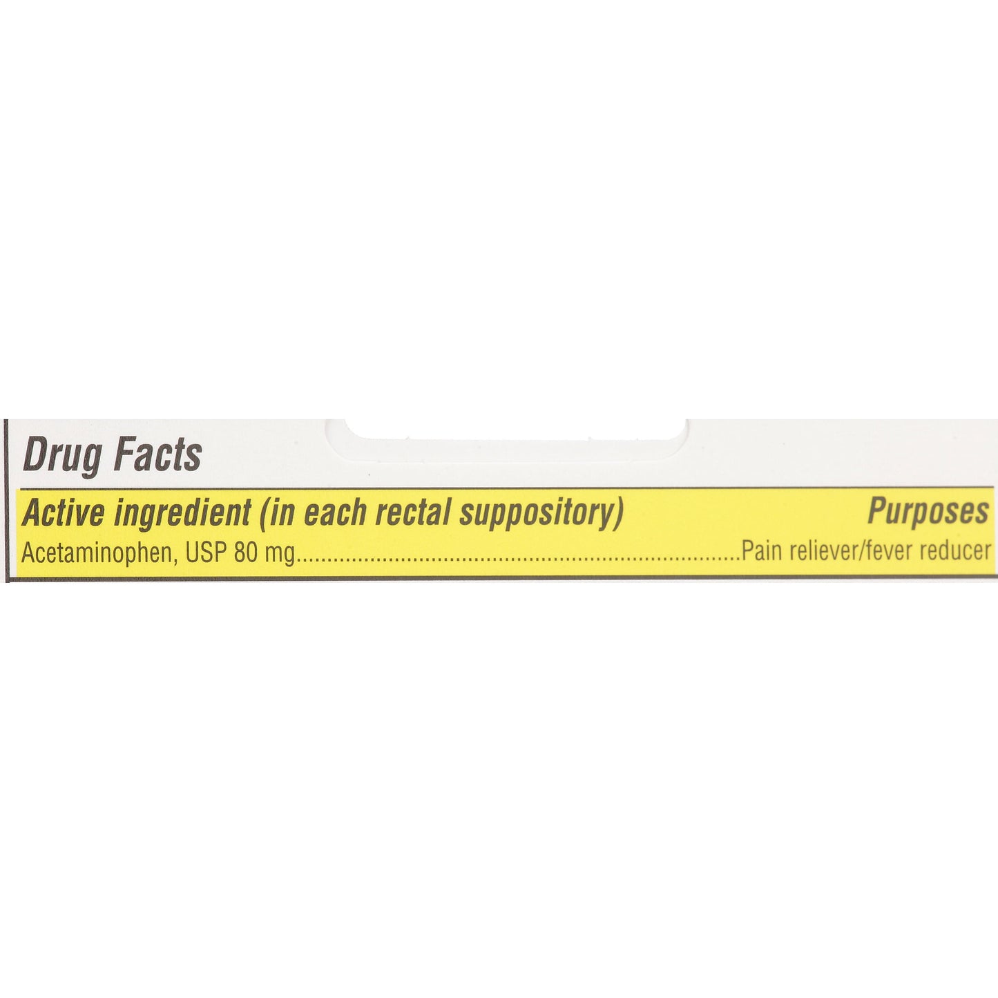 FEVERALL ACETAMINOPHEN 80MG SUP 6CT