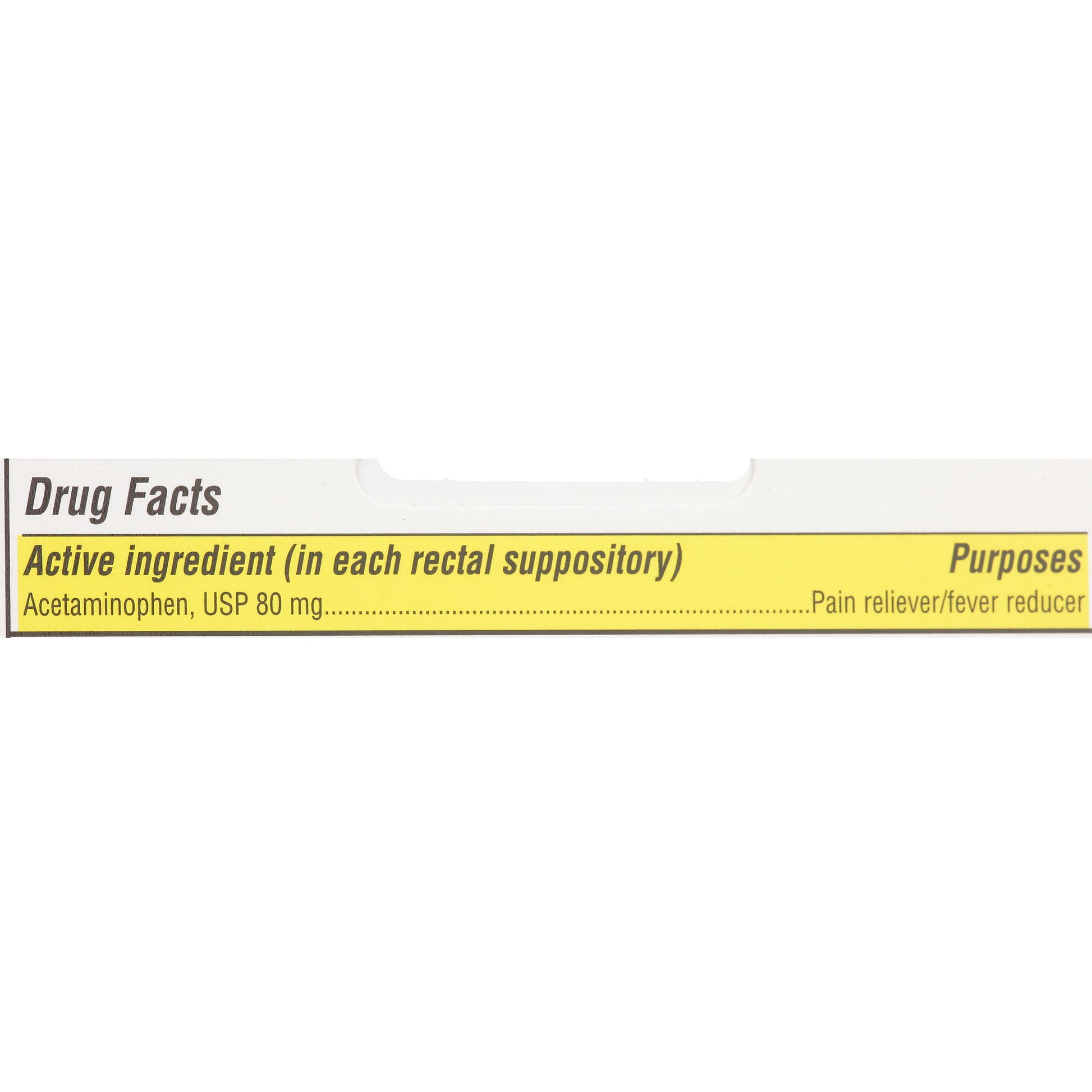 FEVERALL ACETAMINOPHEN 80MG SUP 6CT