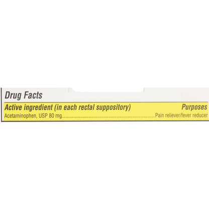 FEVERALL ACETAMINOPHEN 80MG SUP 6CT