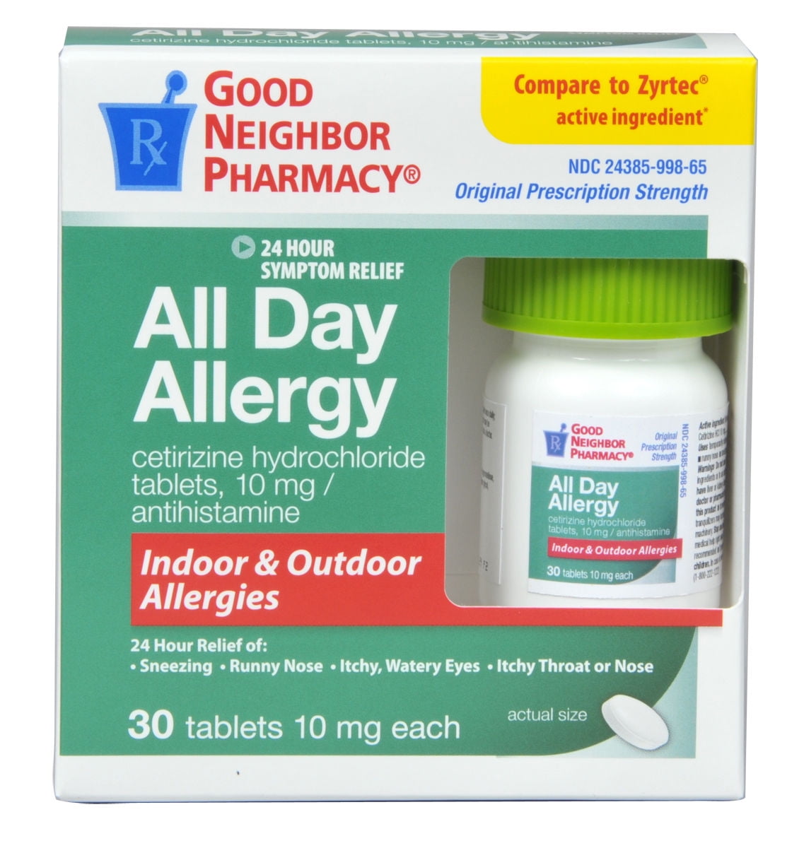ALLERGY RELIEF TB180MG 100 24H ND