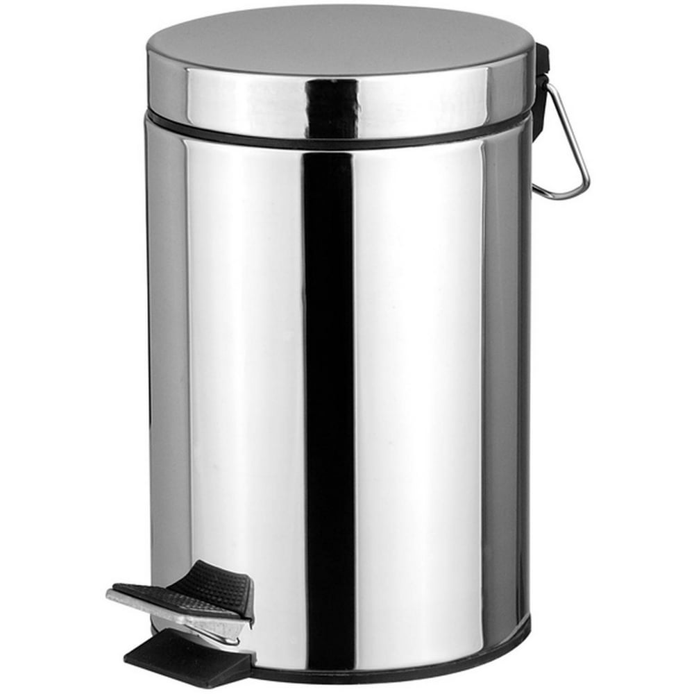Home Basics 12 L Stainless Steel Waste Basket