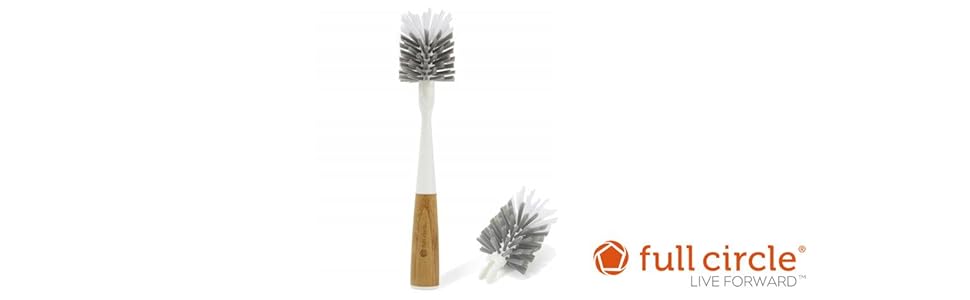 FULL CIRCLE BOTTLE BRUSH,CLN RCH,WHT