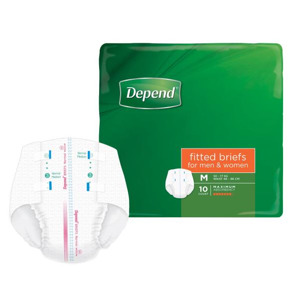 DEPEND FITTED BRIEF MAX ABS SM/MD 3X20CT
