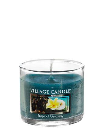 Village Candle Mini Glass Votive Candle - Tropical Getaway