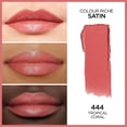 L'ORÉAL PARIS Colour Riche Original Satin Lipstick for Moisturized Lips, 444 Tropical Coral, 0.13 oz.