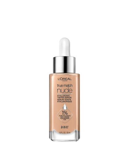 L'ORÉAL PARIS True Match Hyaluronic Tinted Serum Foundation Skincare Hybrid, 5-6 Medium-Tan, 1 fl oz