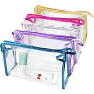 Sicara Clear Cosmetic Bag Large Carryall Handle (9X12X2)