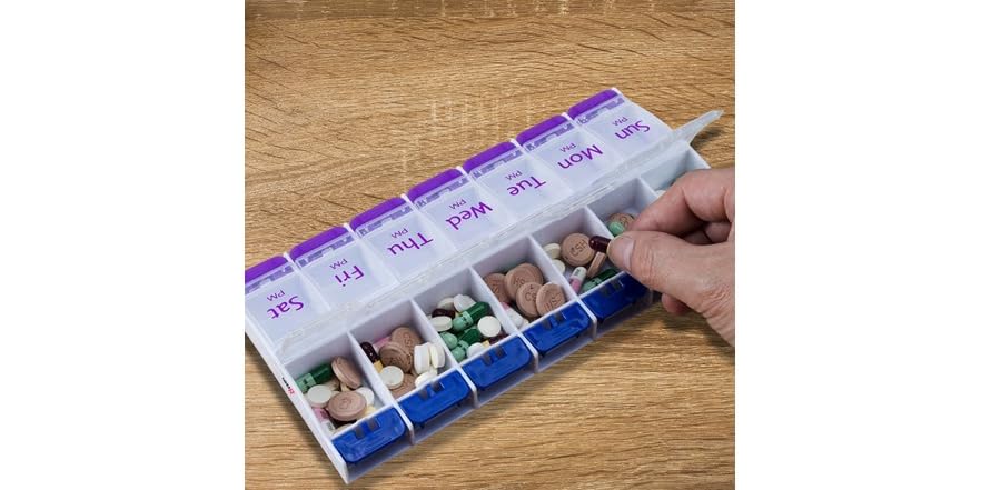 PILL ORGANIZER 7DAY PUSH TO OPEN