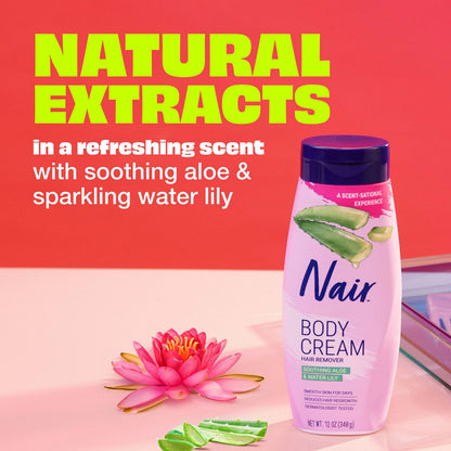Nair Hair Remover Body Cream Soothing Aloe/Water Lily 7.9oz