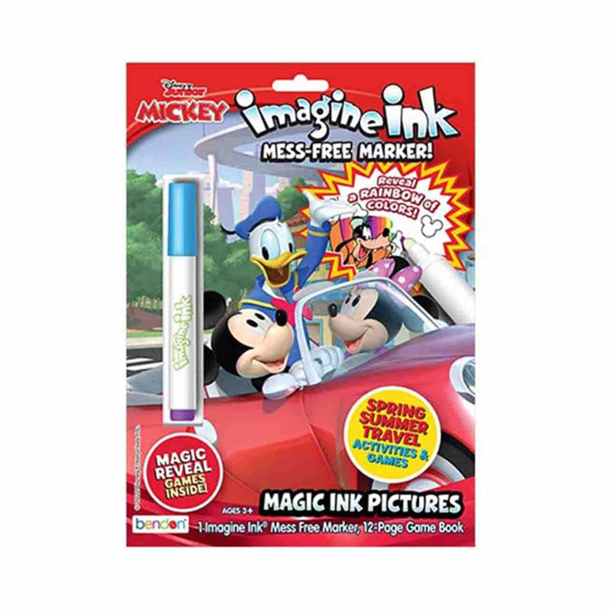 Bendon Imagine Ink Magic Ink Girls Coloring Book - Assorted