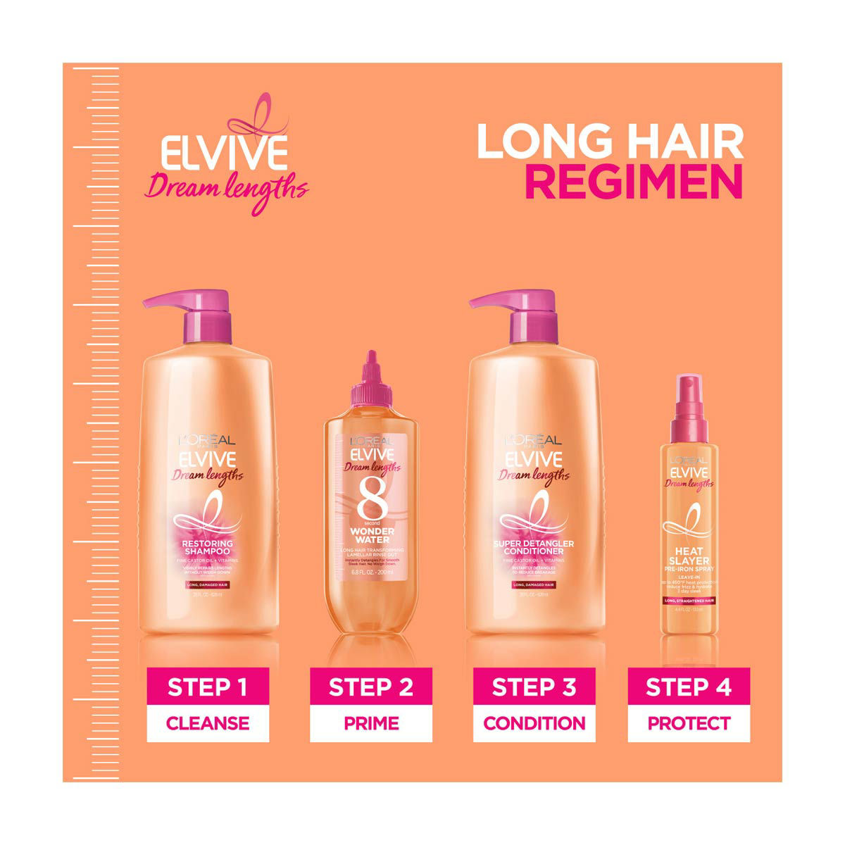 L'ORÉAL PARIS Elvive Dream Lengths Conditioner for Long and Damaged Hair, 12.6 fl. oz.