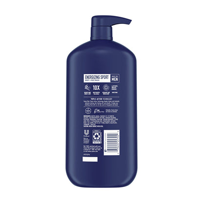 Suave Body + Face Wash Men 18oz Energizing Bergamot +Wood