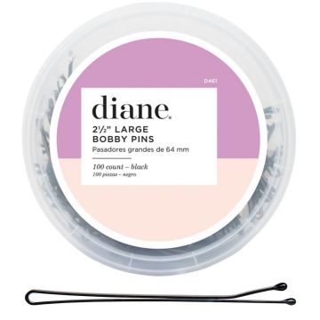 Diane Bobby Pins 2.5Inch Large Black 100 Count Tub