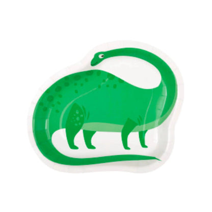 Blue & Green Dinosaur 7" Desert Party Plates, 8 count