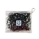 Kiss Red Rubber Bands Black Medium 300 Count Bag (12in)