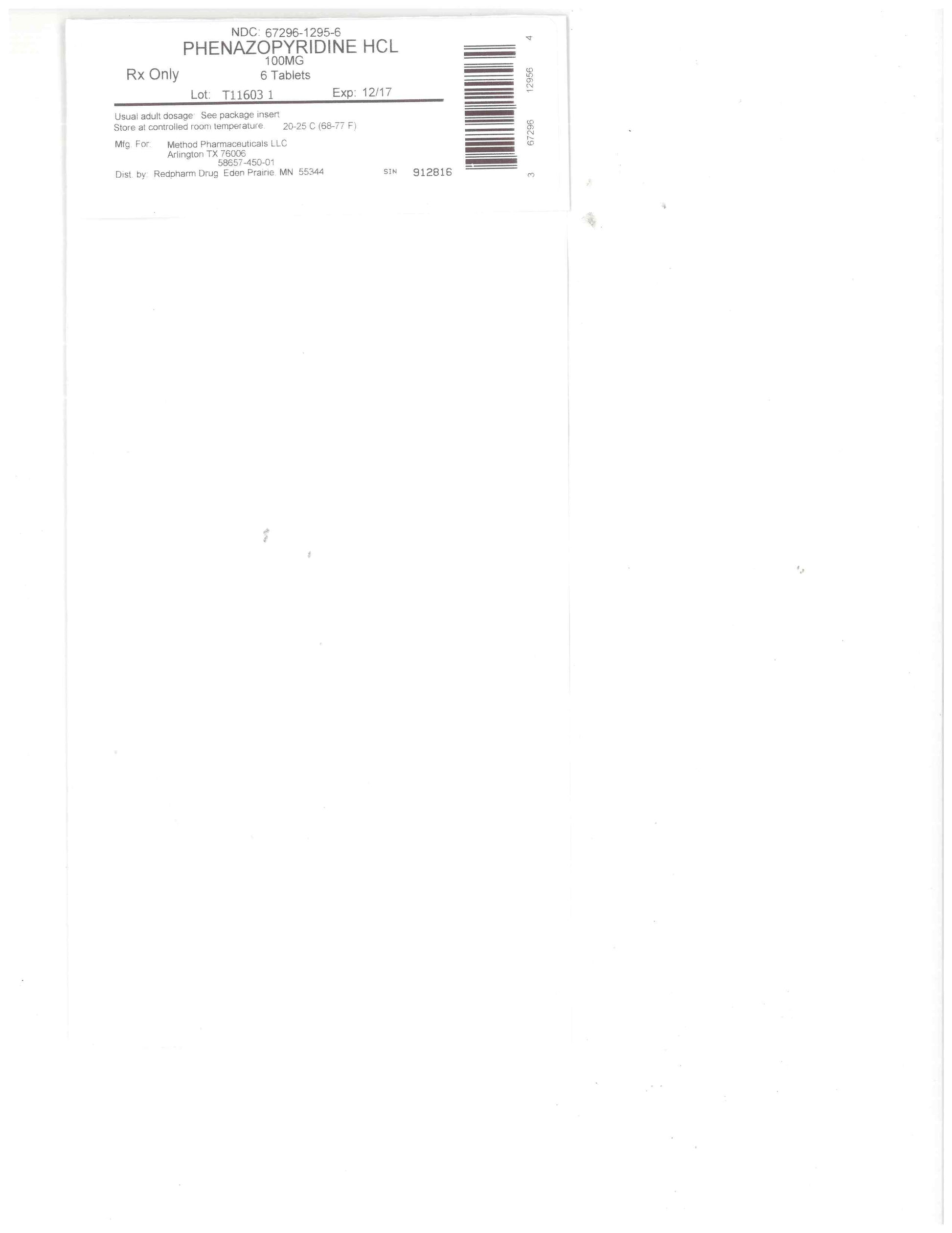 PHENAZOPYRIDINE TB 200MG 100
